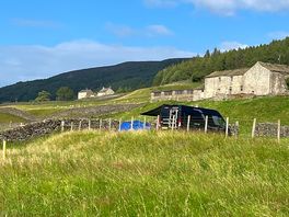Our pitch, taken from the dales way footpath.