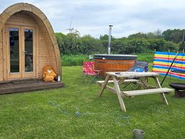 Hut and hot tub