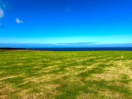 Short walk across the field to the sea