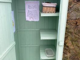 Honesty shop. empty at this point because it’s all amazing!