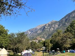 View across the campsite