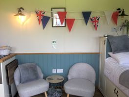 Coronation bunting up for our stay!