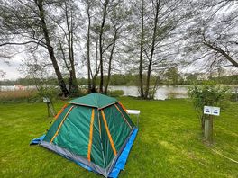 My pitch with lake views