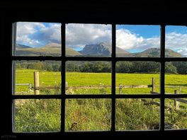 View out of the cooking facility window