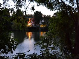 Paesaggio notturno sulle rive della merna