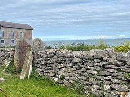 View of life boat station from tent.