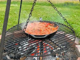 Cooking over the fire