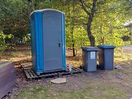 Loo and bins on pitch