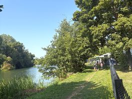 Walk way past the campsite and view of the loir.