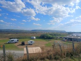 Our preferred spot looking out towards borth