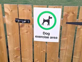 Dog exercising field, excellent site feature.
