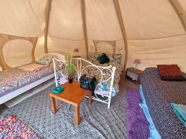 Inside venus tent one double two singles