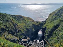 The devil's frying pan which you pass on your way to cadgwith