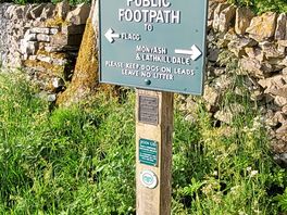 Public footpath from campsite to monyash