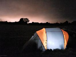 Peaceful camping at night