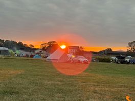 Beautiful view with a sunset