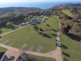 Aerial view of the touring field
