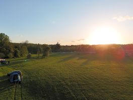 Drone shot at sunset