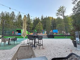 Blick zum trampolin