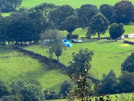 Our camp from the hills