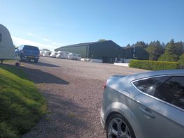 View to the left of our pitch, felt like a storage yard.