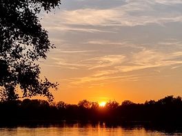 Sunset over the lake.