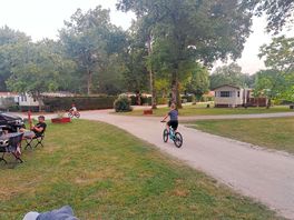 Cycling around the park