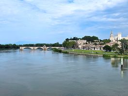 A walk along the rhone, 5 to 10mins from the site