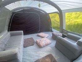 Photo to show how large a tent will fit in the backpacker woodland pitch