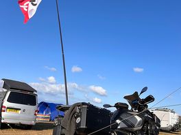 Flying the black country flag.