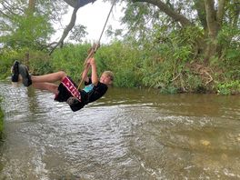 The rope swing over the river