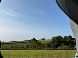 Early morning view of surrounding landscape