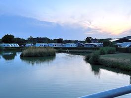 One of the ponds at sunset