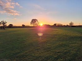 Sunset across campingg field