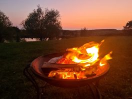 Fire going strong