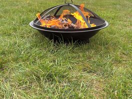 Fire pit outside the tent