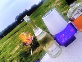 Enjoying some responsible drinking with our fire and the darts!
