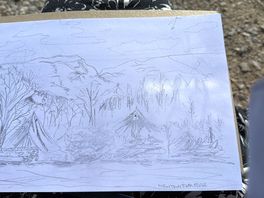 Spent a lovely relaxing afternoon sketching at newfold farm campsite, edale
