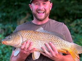 Caught in the lake.