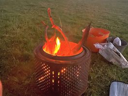 Fire pit , jane brings wood x