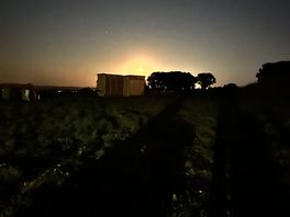 The moon rising