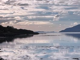 The loch gives beautiful views that change all day