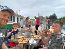 Pizza at the campsite snack bar