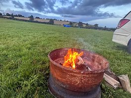 Fire pit supplied on request