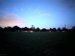 Night time view of site