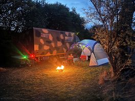 Evening bbq and camp fire