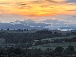 Beautiful sunset view from campsite