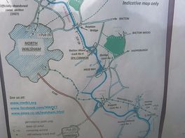 Map of walk on notice board
