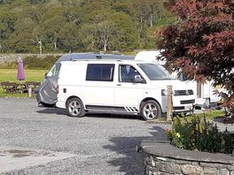 Our little grey van is there! rest of the site empty!