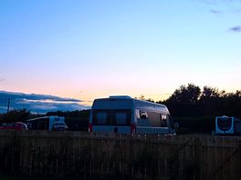 10.30pm view from dog exercising field to camp sites.